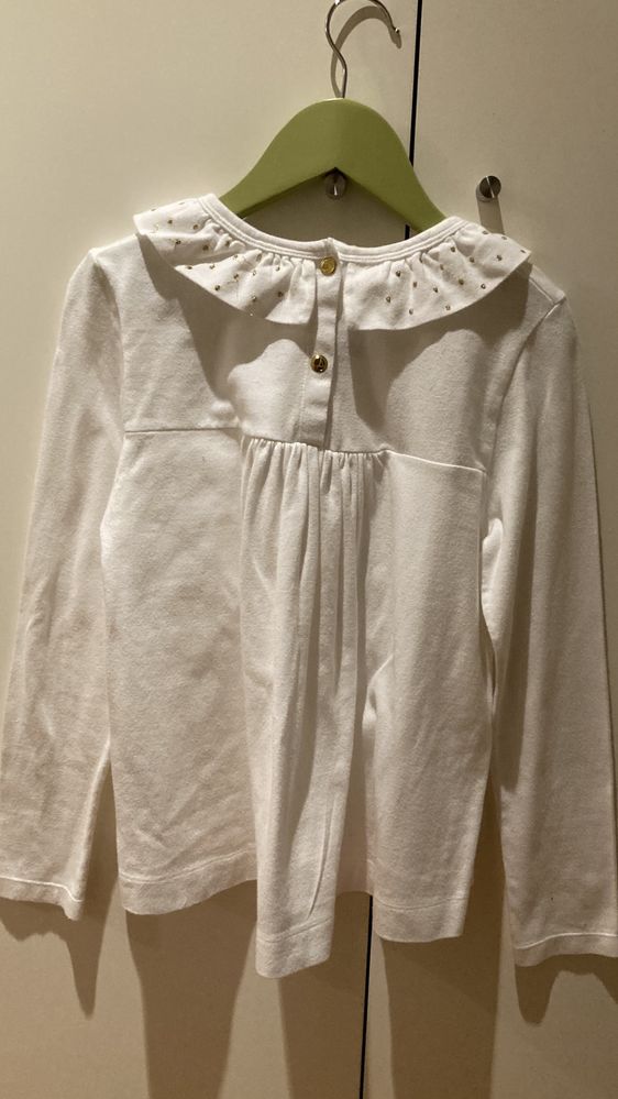 Túnica Petit Bateau de menina, branca