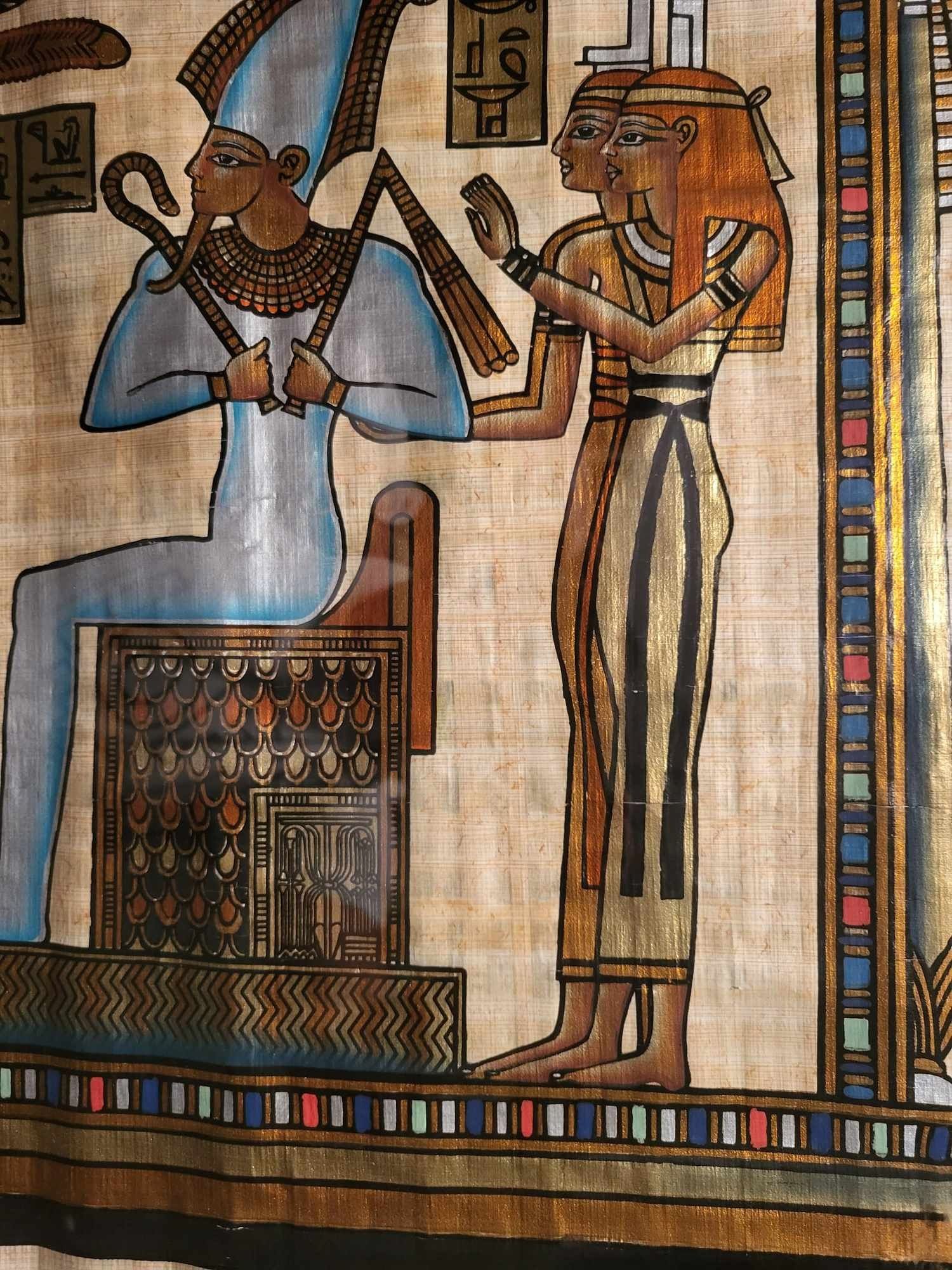 Papirus egipski w pięknej ramie