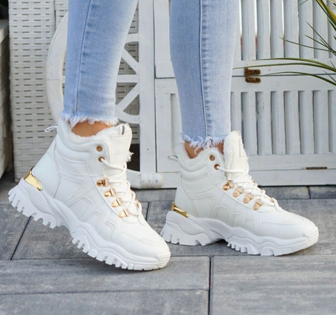 36 37 38 sneakersy 39 40 śniegowce sportowe na grubej podeszwie futerk