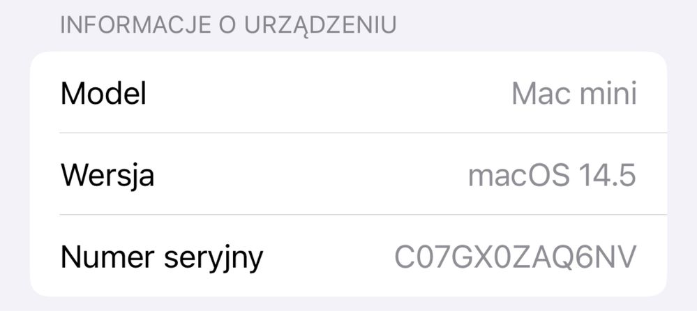 Komputer Apple Mac Mini M1 A2348