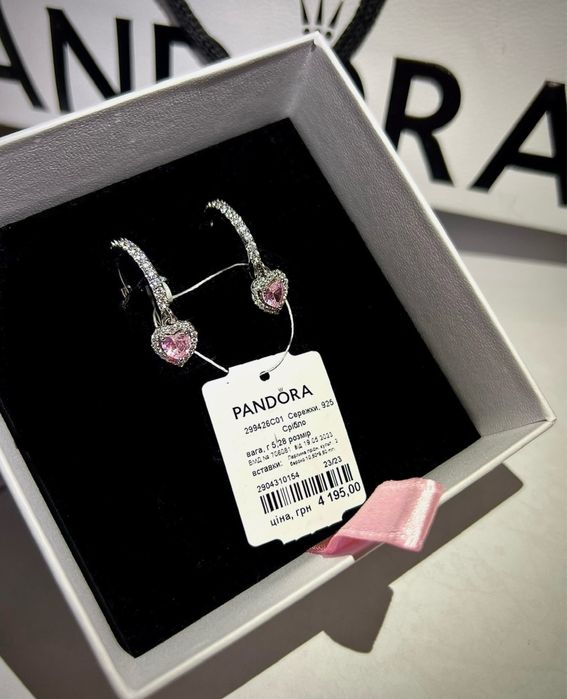 Серьги пандора з біркою !