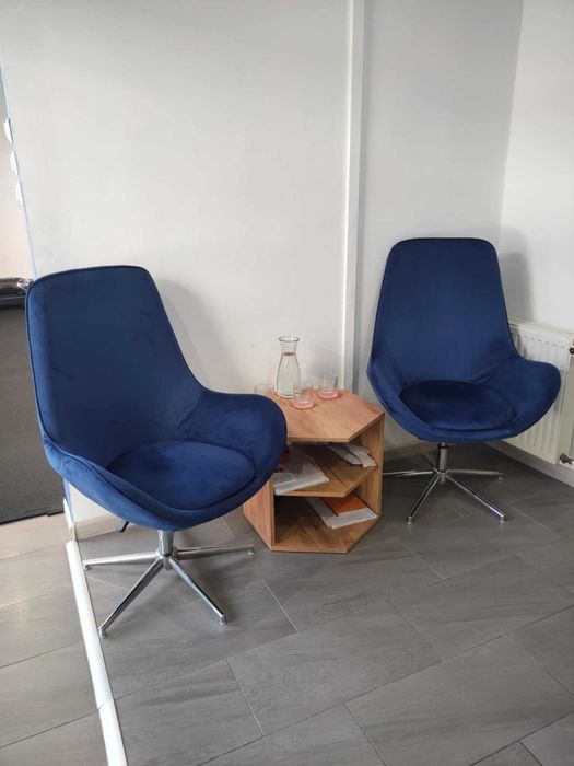 Sprzedam Fotele 2 sztuki Granat typu Egg / Jajko - Obrotowe/Regulacja