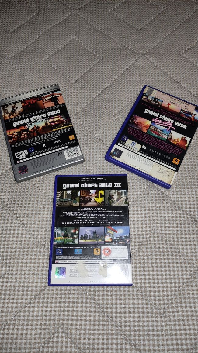 Conjunto de 3 jogos GTA para Ps2