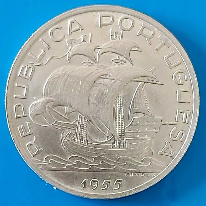 10$00 de 1955, Republica Portuguesa Prata