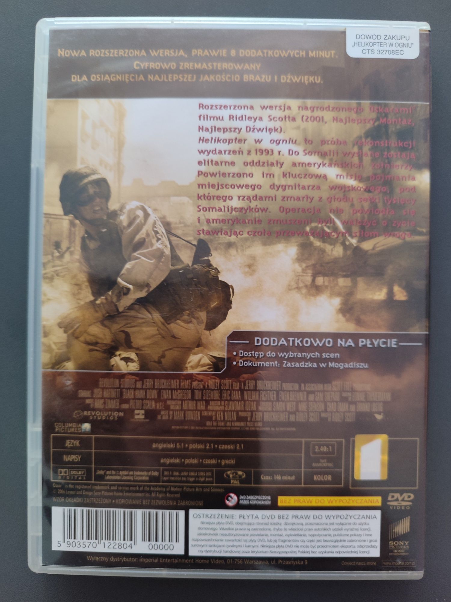 Helikopter w ogniu płyta DVD