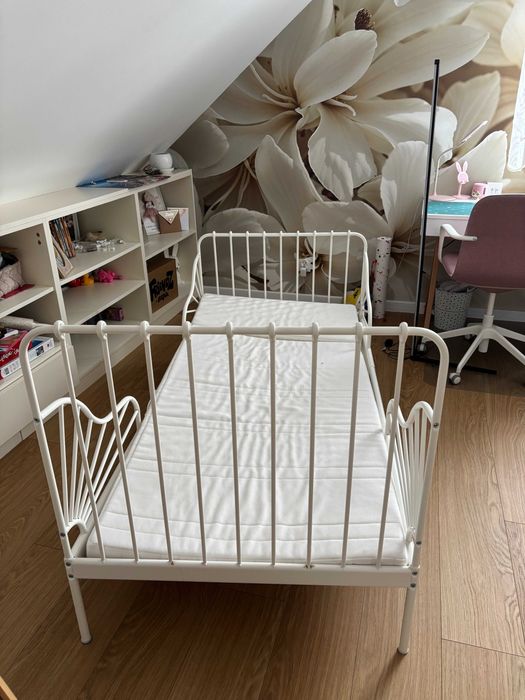Łóżko Ikea Minnen 80x200 regulowane z materacem