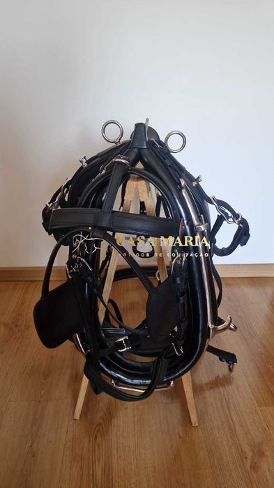 Arreios De Atrelagem C/ Coelheira e Engate Rápido - Pónei - NOVOS