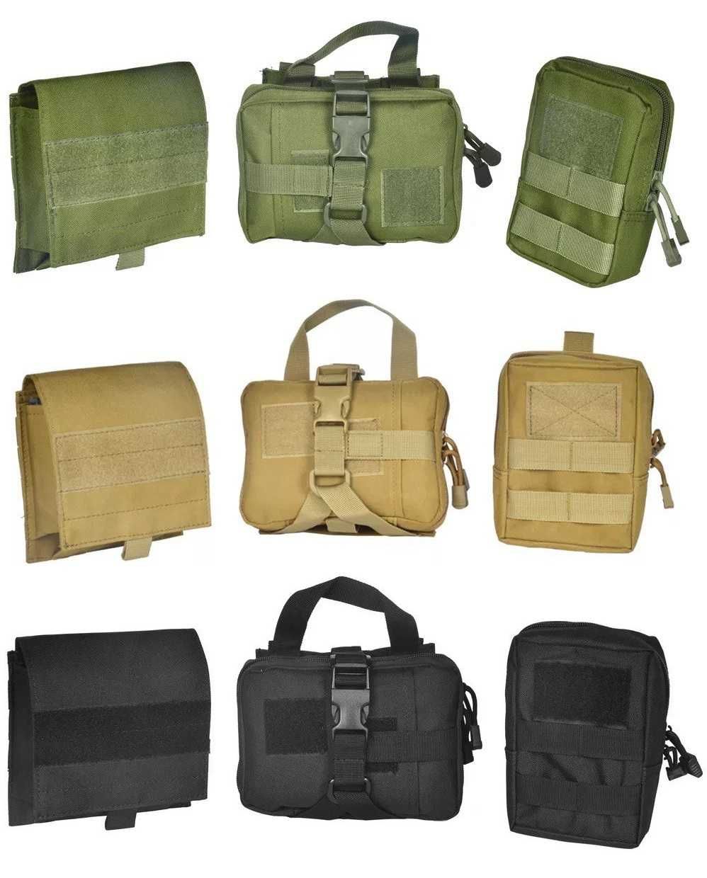 Комплект тактичних підсумків для шлейки (3 шт.) Molle, IFAC, EDC