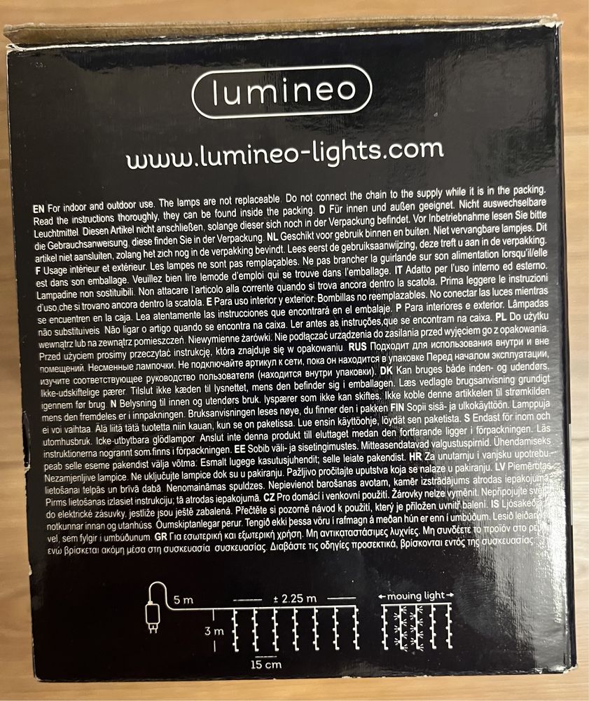 Kurtyny świetlne 480 led Lumineo