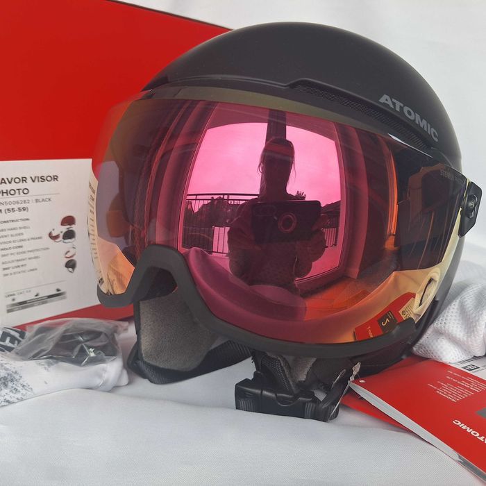 Kask narciarski Atomic Savor Visor Photo Black M 55-59cm S1-3