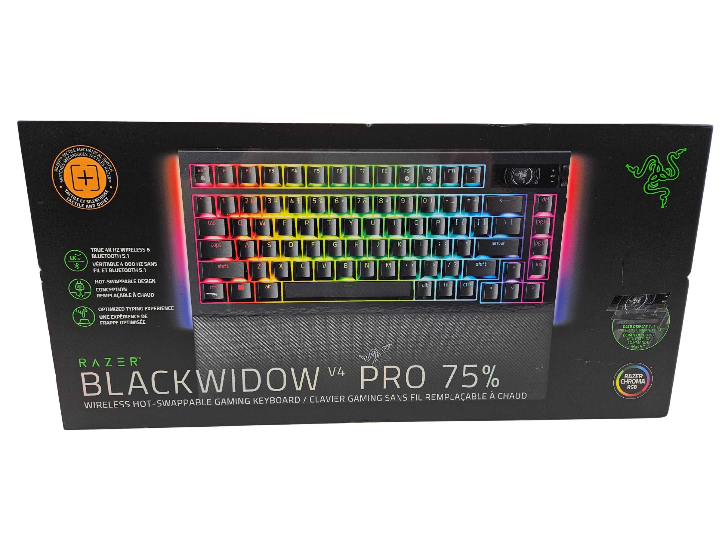 Клавіатура Razer BlackWidow V4 Pro 75% ISO (Orange Switch Gen-3)