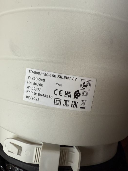 Канальний вентилятор Soler&Palau TD-500/150-160 Silent 3V