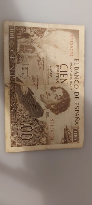 Nota de cem pesetas 1965