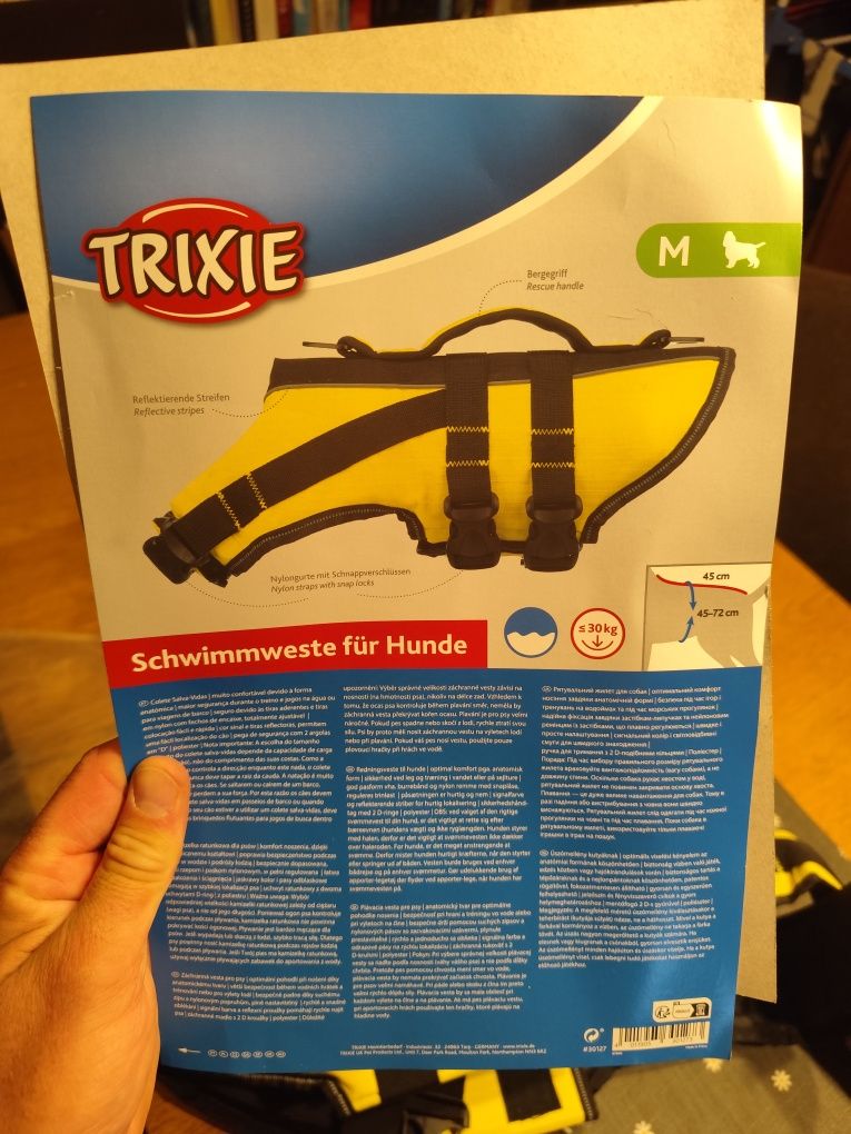Kamizelka/ Kapok ratunkowy dla psów Trixie M do 30 kg