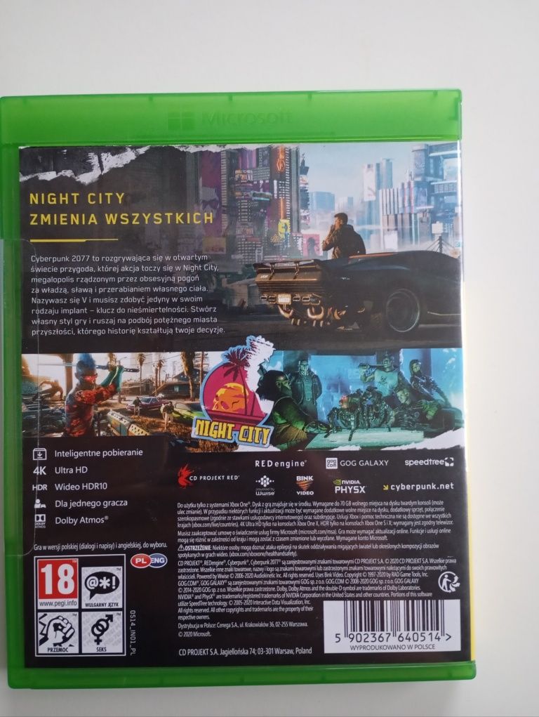 Cyberpunk 2077 na Xbox one i Xbox series