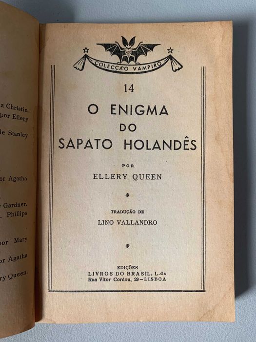 O Enigma do Sapato Holandês, de Ellery Queen