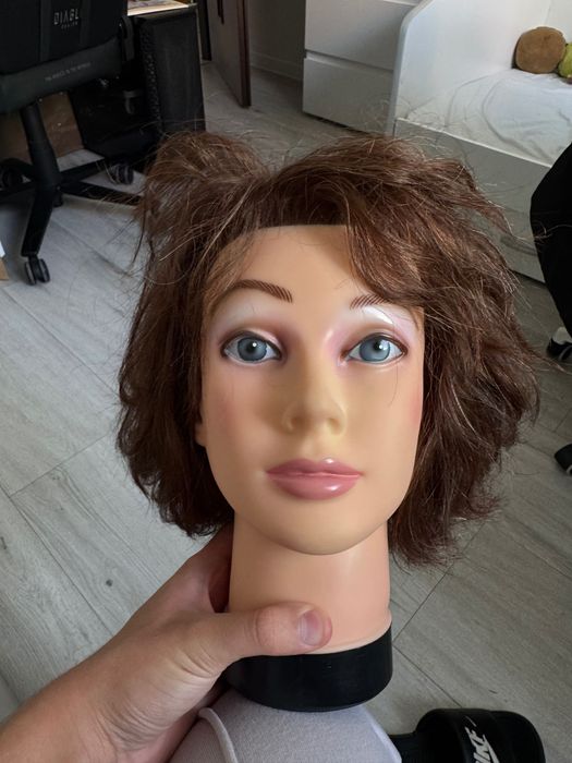 Główka fryzjerska 100% naturalne włosy