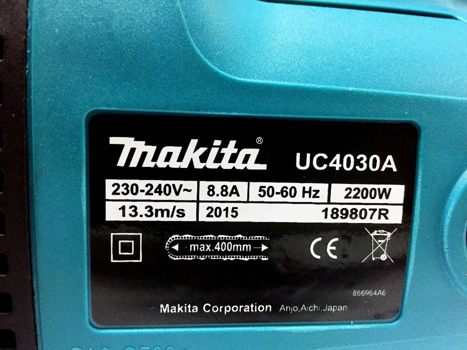 Электропила цепная Makita UC4030A Качество Польша! Гарантия!