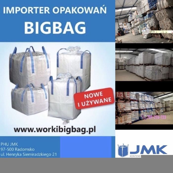 worki big bag bagi czyste ! na zboże granulat płatek 500 kg 1000 kg