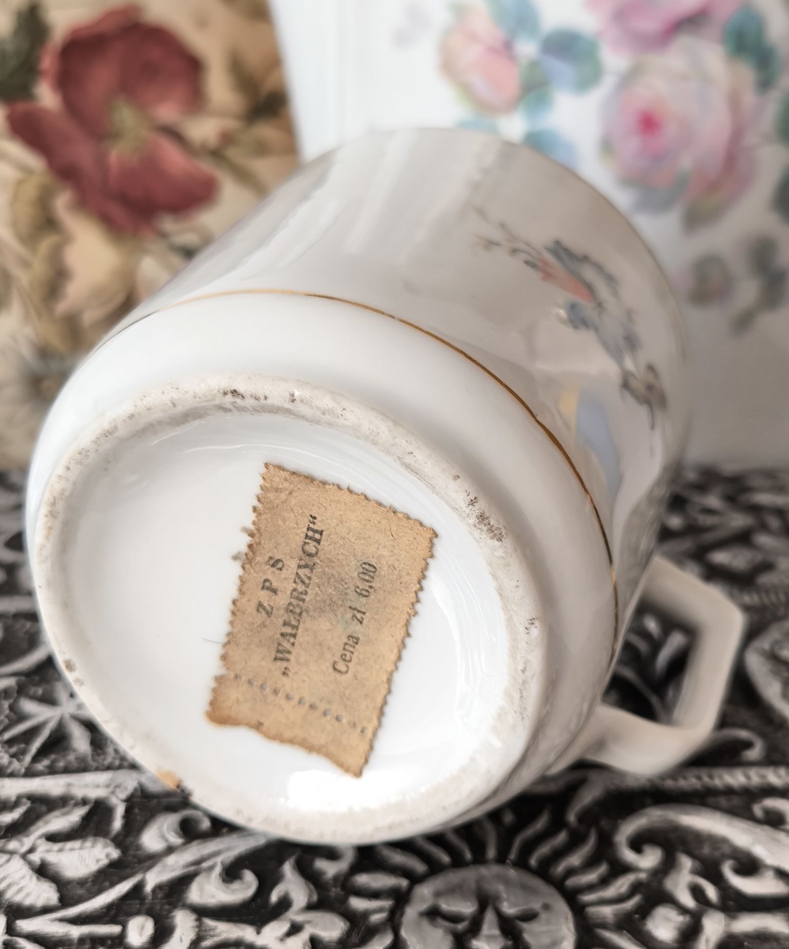 Kubek Wałbrzych piękna stara porcelana
