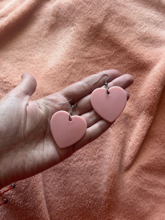 Хендмейд серьги. Серьги сердце.