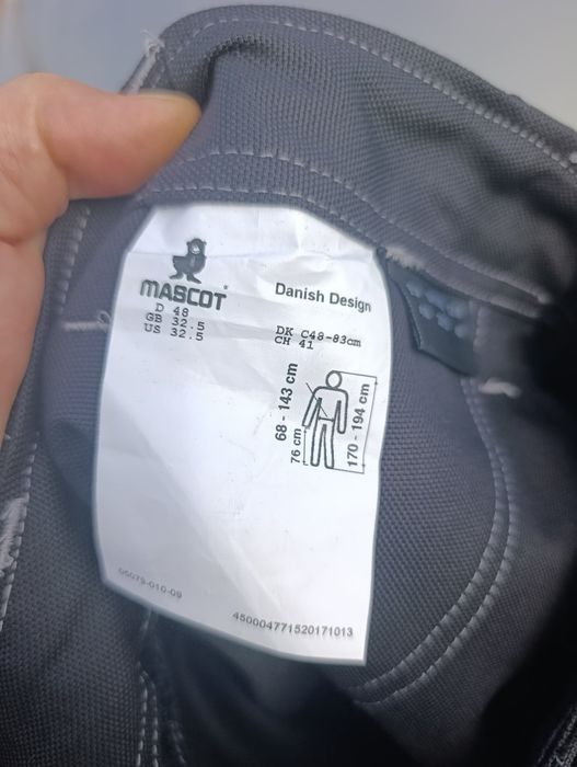 Spodnie robocze mascot premium rozmiar 48