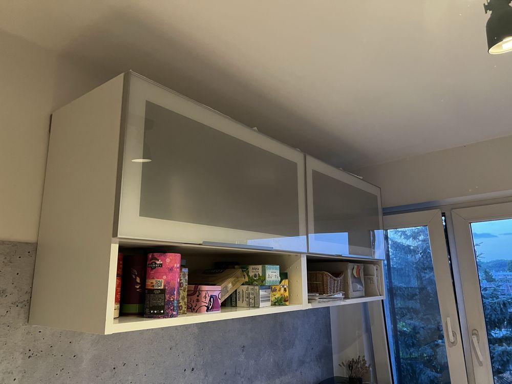 Szafki wiszące Ikea Metod 80 x 60 cm front Jutis poziome dwie półki