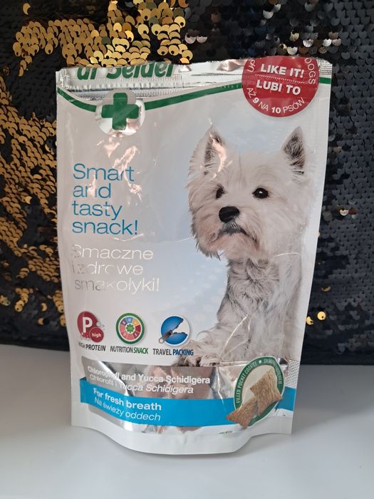 Zestaw dla psa smakołyki odświeżające oddech seidel dental uszy karma
