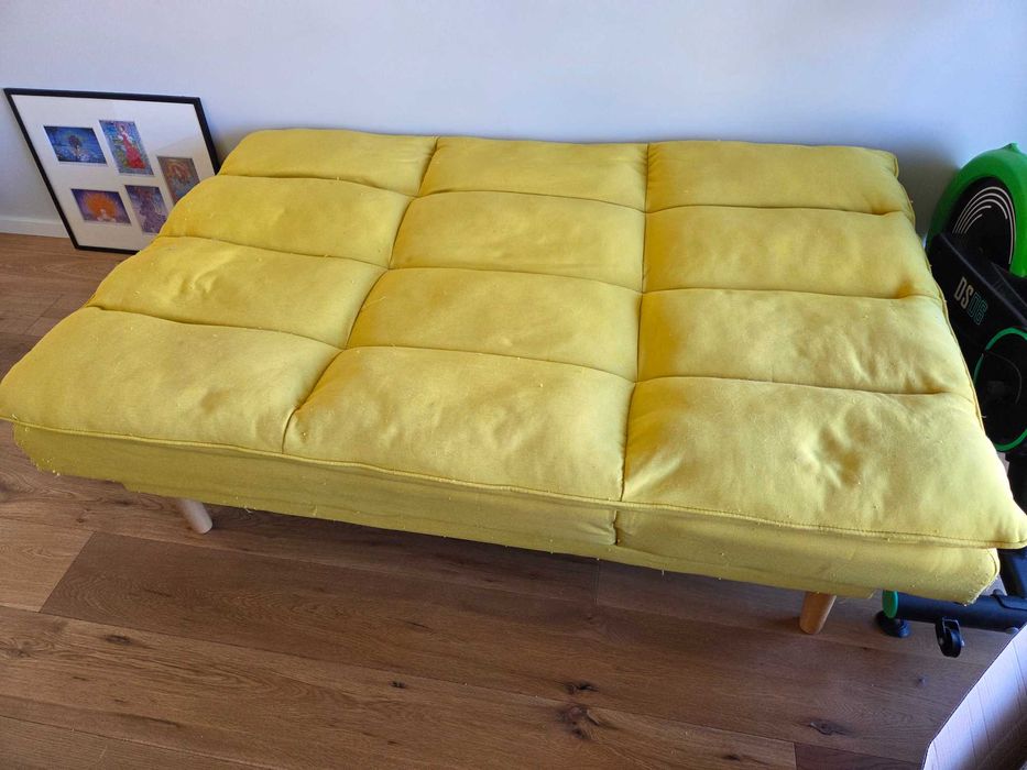 Sofa cama amarelo sklum