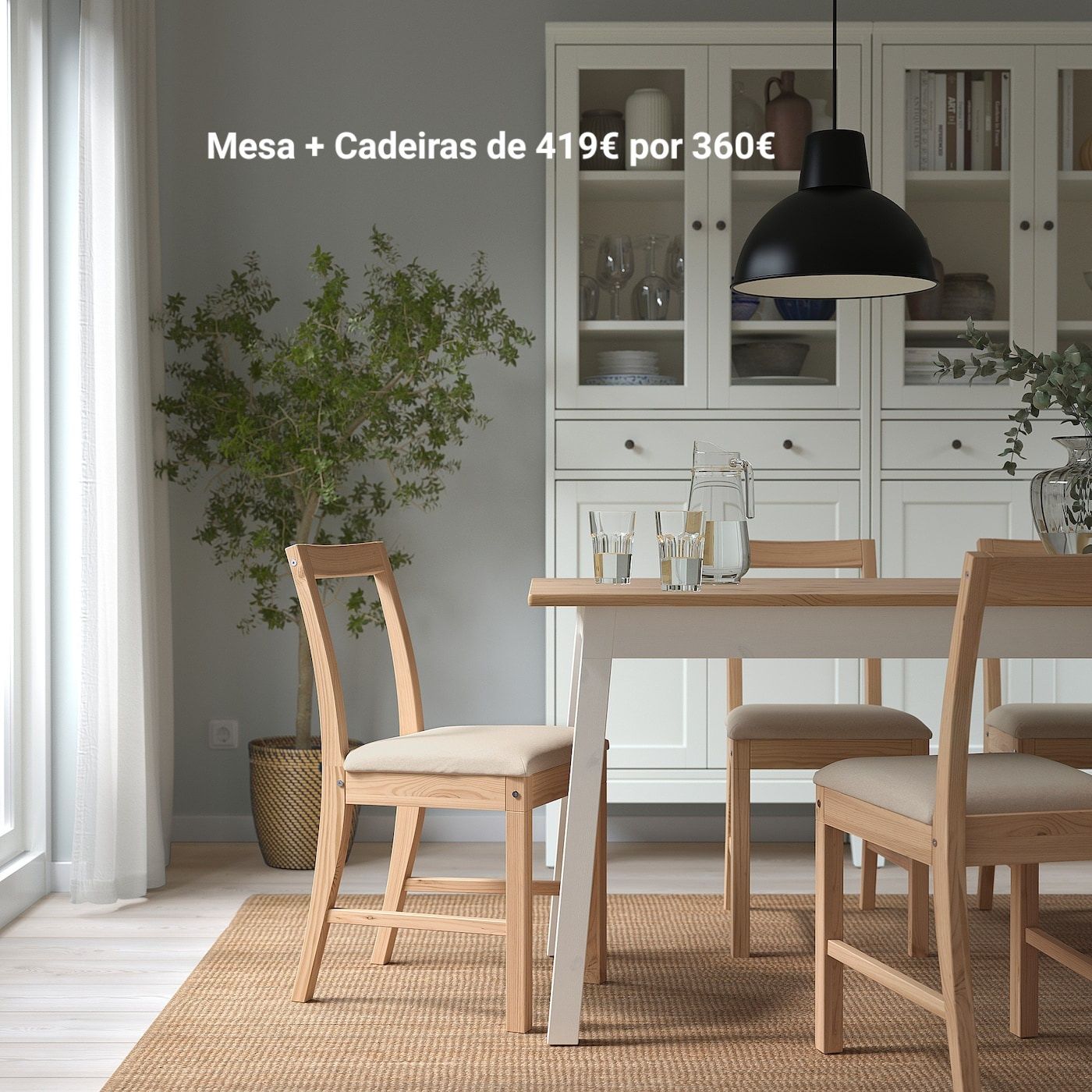 Conjunto Mesa e Cadeiras Ikea como Novo