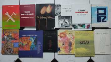 Lote 36 livros Autores Portugueses Poesia, crónicas, romance