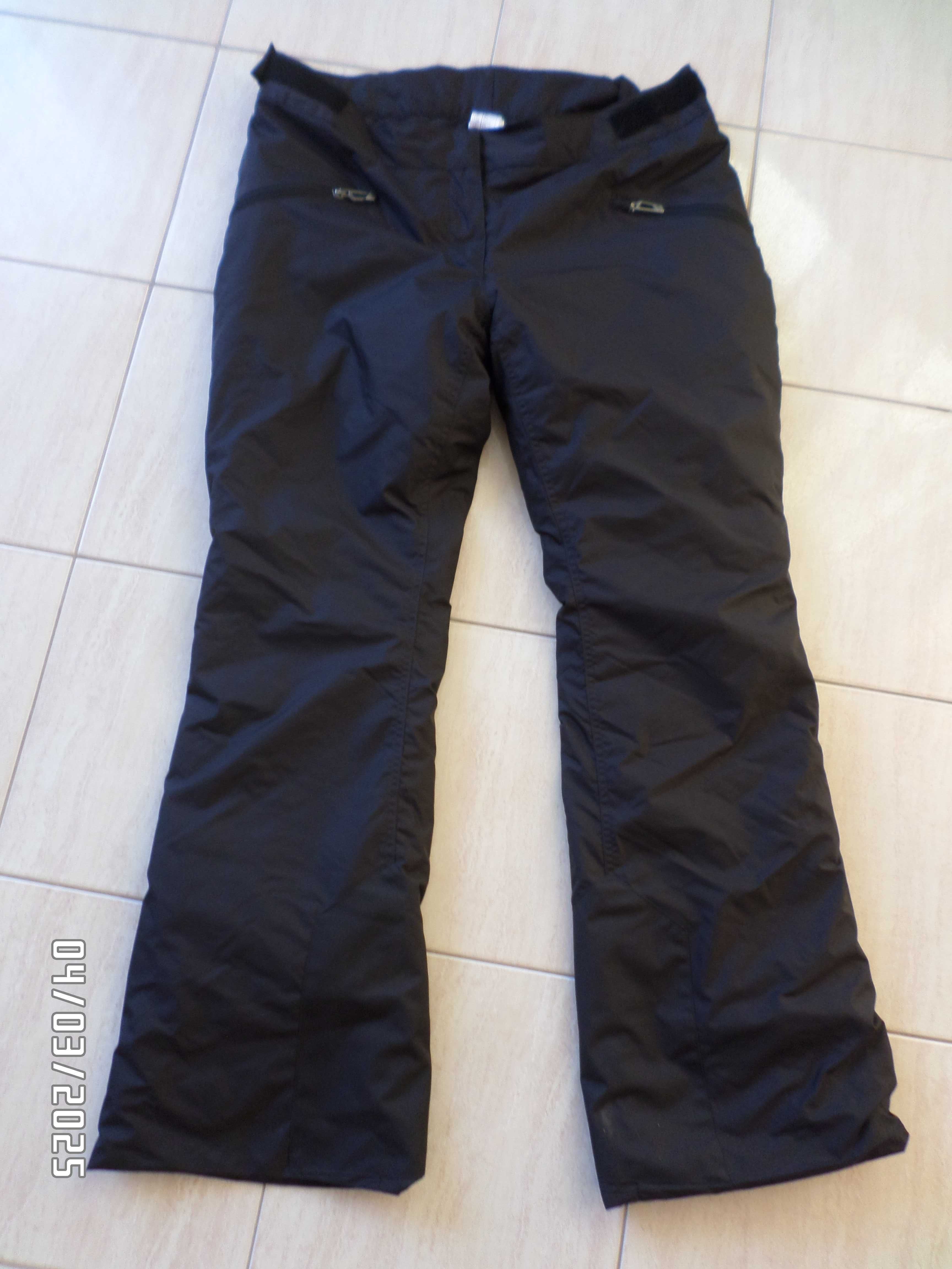 firmowe spodnie narciarskie -decathlon-czarne-XL/XXL-170cm