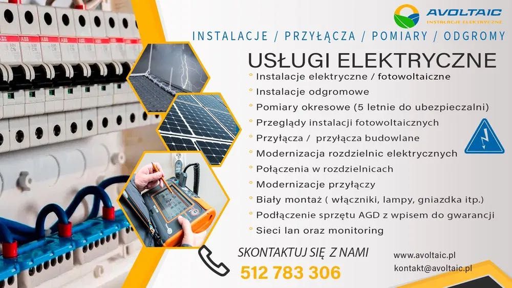 Elektryk Stargard usługi elektryczne, przyłącza ,modernizacje, Pomiary