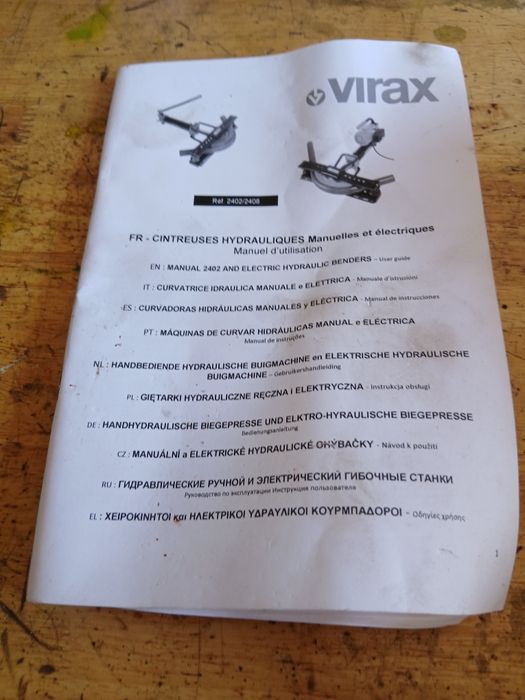Máquina de curvar tubos hidráulica VIRAX