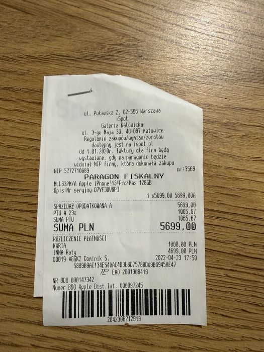 iPhone 13 Pro Max 128 GB Gold – stan idealny, pełen zestaw + dodatki