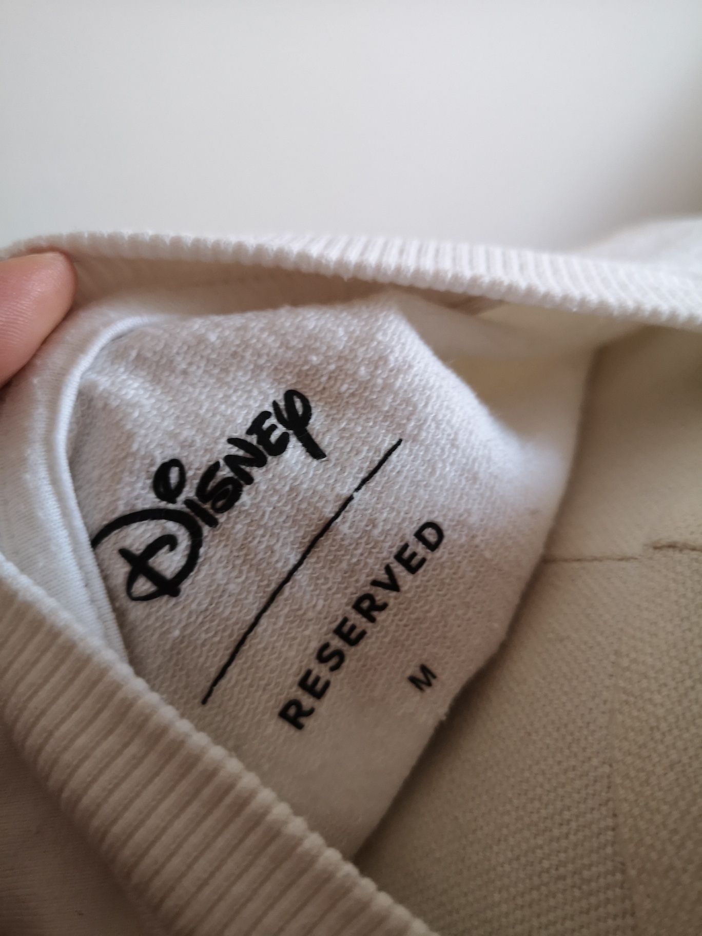 Bluza Mickey myszka biała kremowa sweter h 38 M Reserved