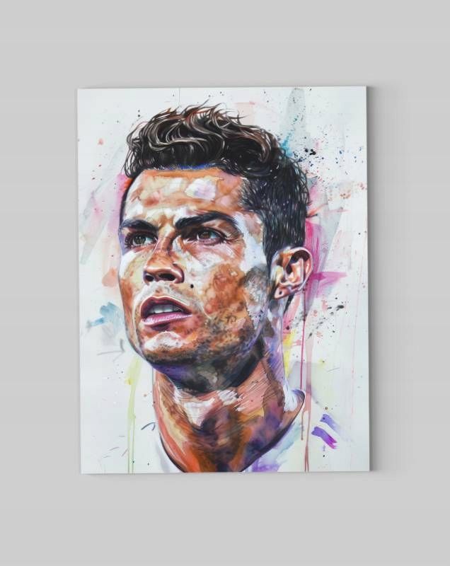 Obraz na płótnie Cristiano Ronaldo CR7 w nowoczesnym stylu 30x40