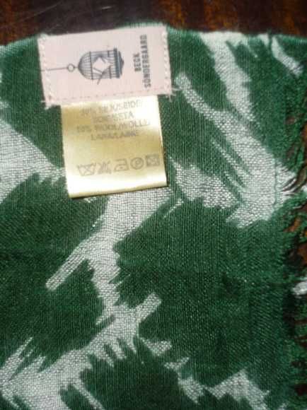 Beck Sondergaard вовняний палантин з шовком великий шарф вовна + шовк