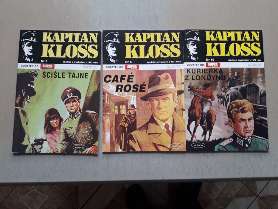 Komiksy Kapitan Kloss wersja Polska 9 sztuk