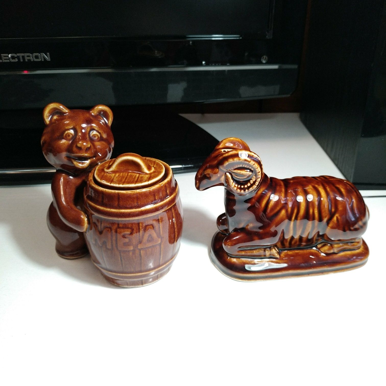 Статуэтки керамические Мишка и Баран