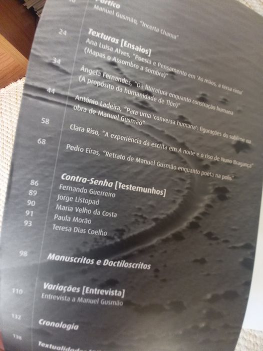 Revista Textos e Pretextos especial sobre Manuel Gusmão