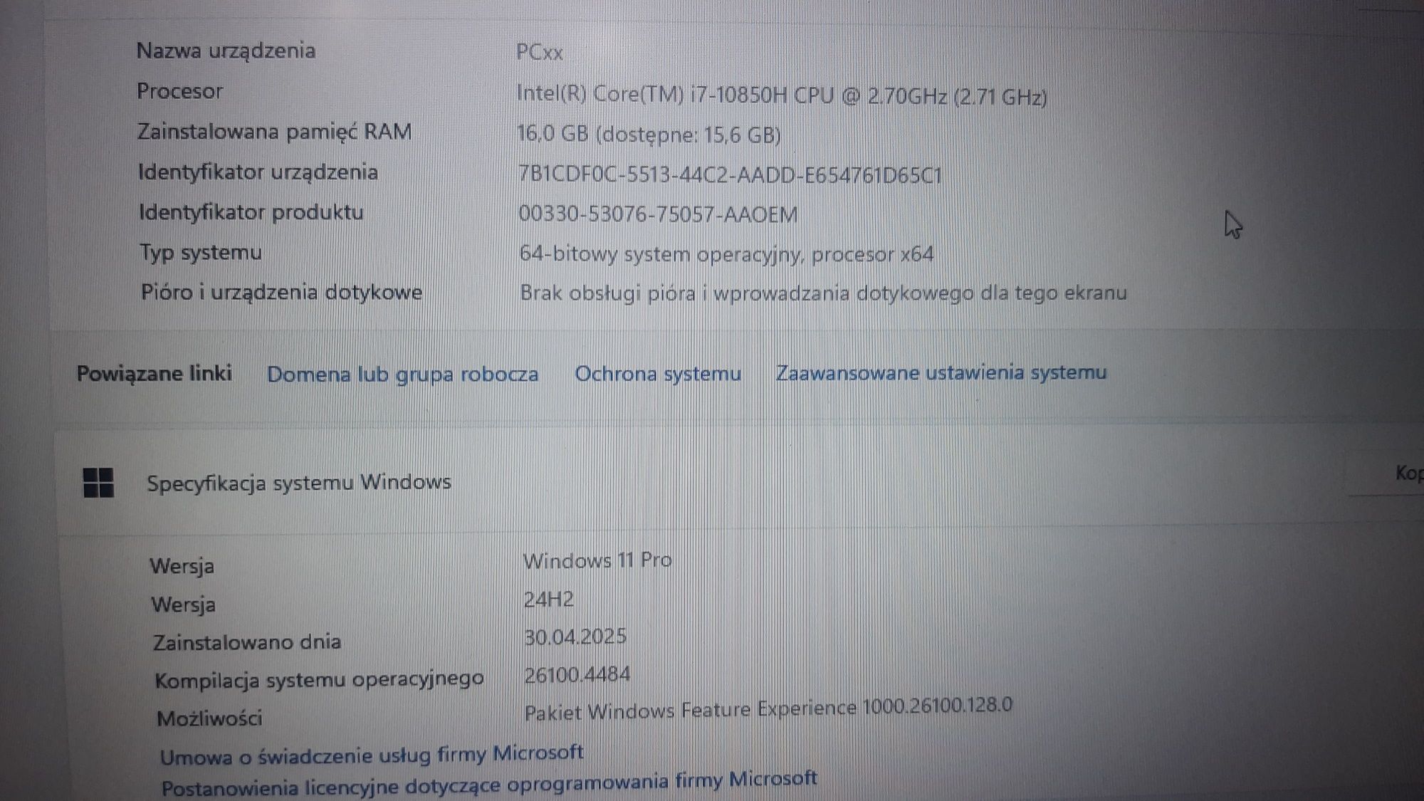 Dell Precision 3551, i7-10850H, 16GB DDR4, SSD 255GB, Quadro,