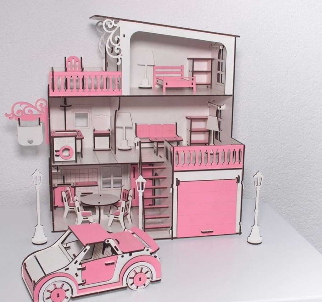 Будиночок іграшковий кабріолет з гаражем лялькові МЕБЛІ іграшкам лол