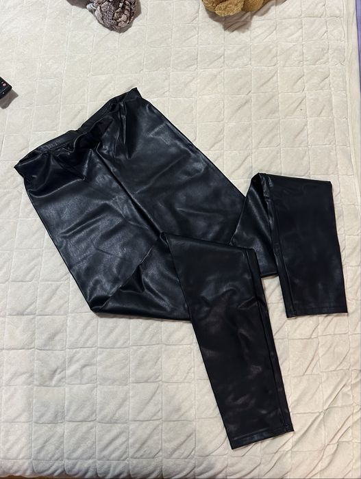Шкіряні штани лосіни H&M