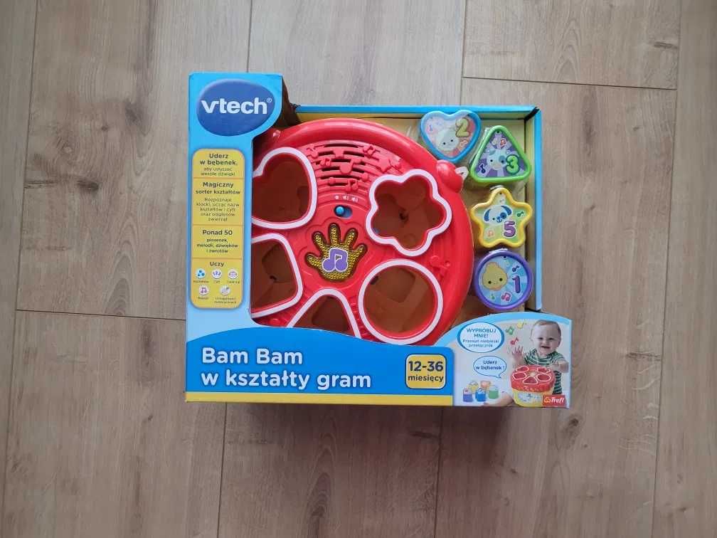 NOWA zabawka Vtech Bam bam w kształty gram Trefl bębenek dzieci sorter