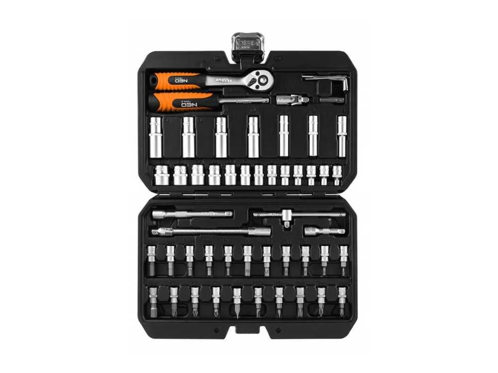Zestaw Narzędzi Klucze Nasadowe NEO 55 el. 1/4” – Bity TORX + Walizka