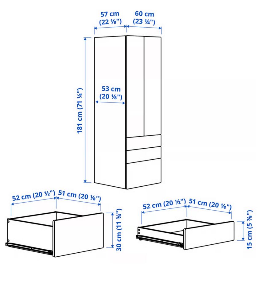 Zestaw mebli Ikea Kallax + Smastad/Platsa