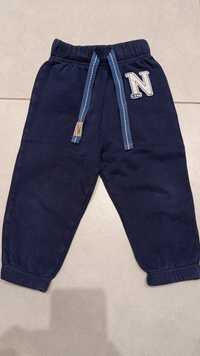 Granatowe ciepłe dresy NEXT spodnie 92 cm 1,5-2 lata