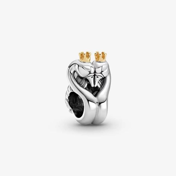 Pandora charms moments Łabedzie i serce 799315C00