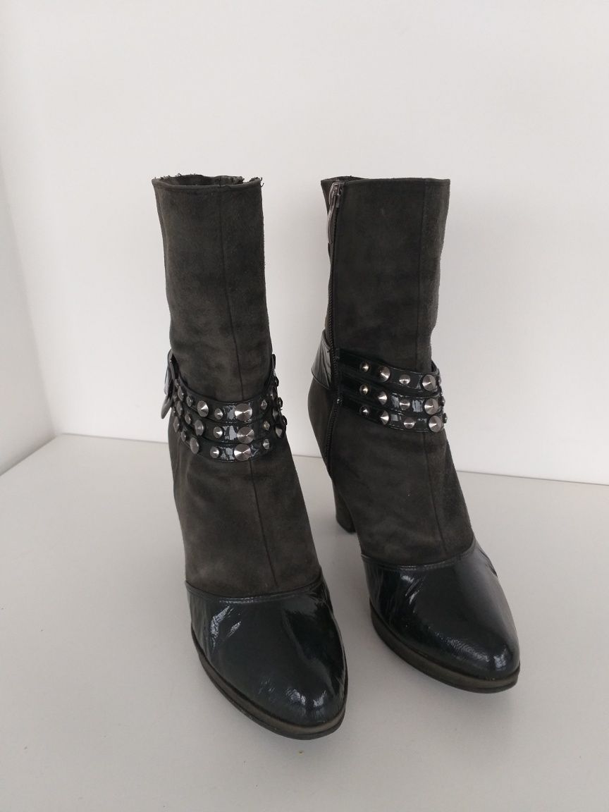 Buty botki skórzane Baldowski w rozmiarze 37